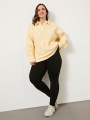 FatFace Sage Yellow Waffle Overhead 100% Cotton Top - Image 10 of 12