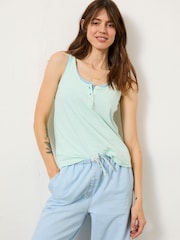 FatFace Aqua Blue Gigi Scoop Vest - Image 1 of 10