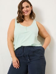 FatFace Aqua Blue Gigi Scoop Vest - Image 6 of 10