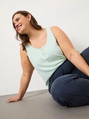 FatFace Aqua Blue Gigi Scoop Vest - Image 8 of 10
