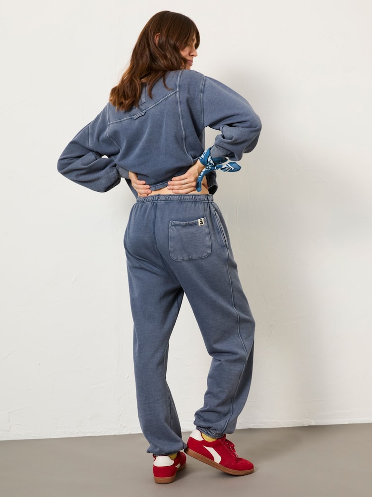 FatFace Hope Blue Sweat 100% Cotton Joggers - Image 2 of 12 FatFace Hope Blue Sweat 100% Cotton Joggers - Image 2 of 12