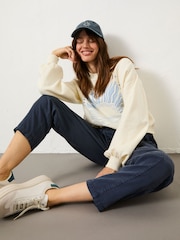 FatFace Navy Blue Tia Trousers - Image 3 of 10