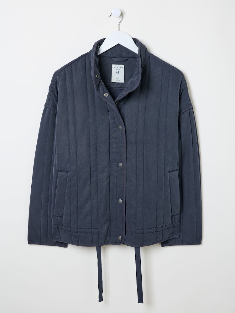 FatFace Navy Mabel Quilted Jacket - Image 10 of 10