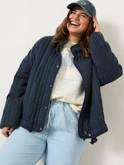 FatFace Navy Mabel Quilted Jacket - Image 6 of 10