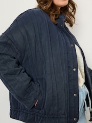 FatFace Navy Mabel Quilted Jacket - Image 9 of 10
