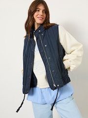 FatFace Navy Quilted Gilet - Image 1 of 11
