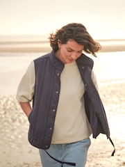 FatFace Navy Quilted Gilet - Image 10 of 11