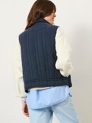 FatFace Navy Quilted Gilet - Image 2 of 11