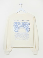 FatFace Ivory Sea Crew 100% Cotton Sweatshirt - Image 11 of 11
