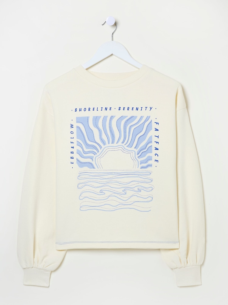 FatFace Ivory Sea Crew 100% Cotton Sweatshirt - Image 11 of 11