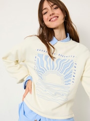 FatFace Ivory Sea Crew 100% Cotton Sweatshirt - Image 5 of 11