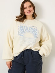 FatFace Ivory Sea Crew 100% Cotton Sweatshirt - Image 7 of 11