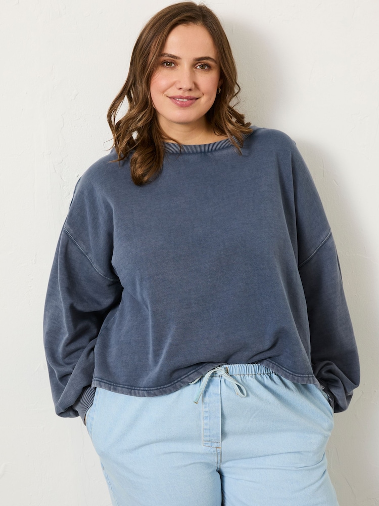 FatFace Hope Blue Crew Sweatshirt - Image 7 of 11