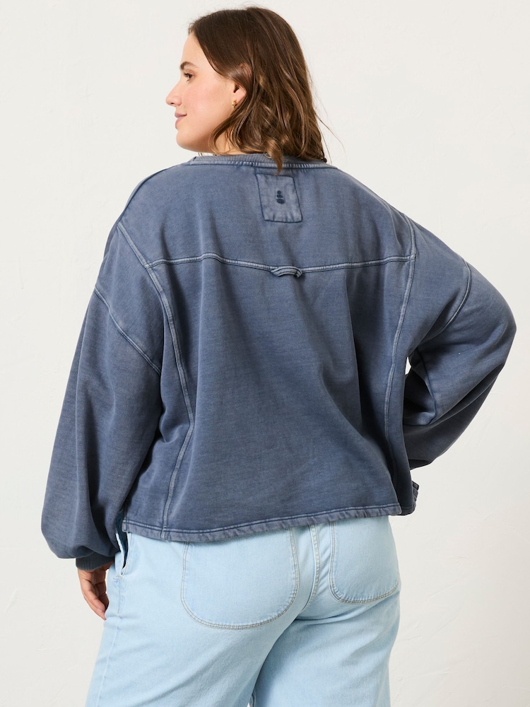 FatFace Hope Blue Crew Sweatshirt - Image 8 of 11