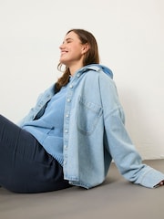 FatFace Chambray Blue Sara Chambray Shirt - Image 10 of 12