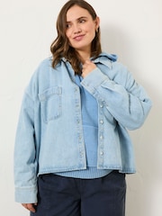 FatFace Chambray Blue Sara Chambray Shirt - Image 7 of 12