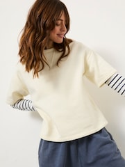 FatFace Ivory Sol Crew 100% Cotton Sweatshirt - Image 5 of 11