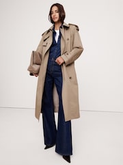 Banana Republic Beige Classic Cotton Trench Coat - Image 1 of 5