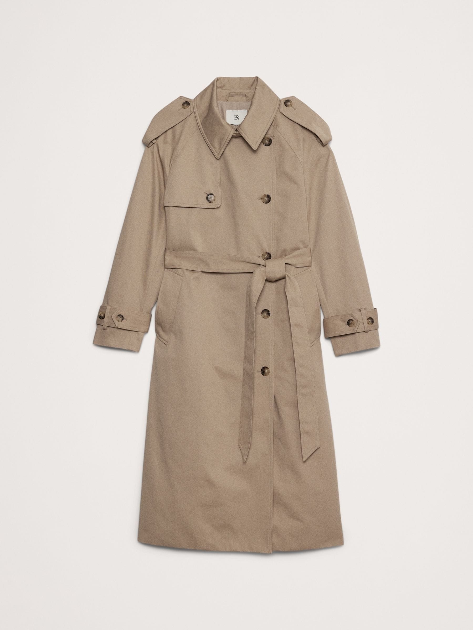 Banana Republic Beige Classic Cotton Trench Coat