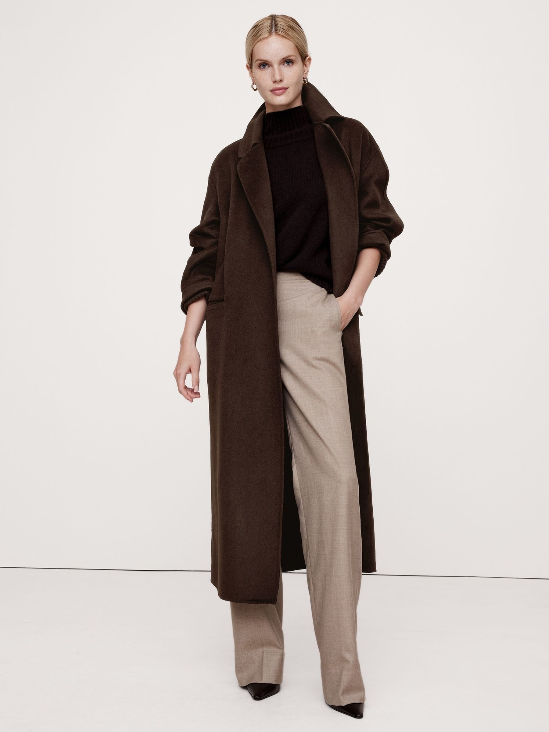 Buy Banana Republic Brown Wool Blend Oversized Double Faced Scarf Coat from Next Germany