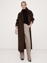 Banana Republic Brown Wool-Blend Oversized Double-Faced Scarf Coat - Image 1 of 5