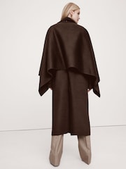 Banana Republic Brown Wool-Blend Oversized Double-Faced Scarf Coat - Image 2 of 5