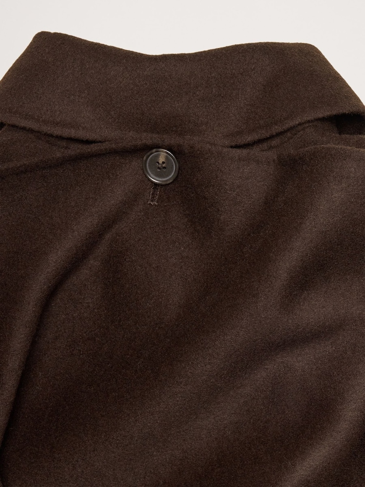 Banana Republic Brown Wool-Blend Oversized Double-Faced Scarf Coat - Image 5 of 5