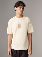 Ecru 100% Cotton Picasso Artist Licence Heavyweight T-Shirt - Image 1 of 5