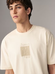 Ecru 100% Cotton Picasso Artist Licence Heavyweight T-Shirt - Image 3 of 5