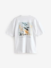 белый Hokusai Цвета - Свободный крой - Футболка из 100% хлопка с лицензионным принтом Artist - Image 8 of 10