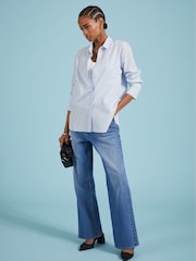 Baukjen Blue Rishma 100% Cotton Stripe Shirt - Imagen 2 de 4