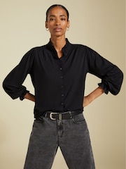Baukjen Sima Frill Detail Black Blouse - Image 1 of 5