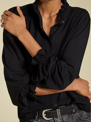 Baukjen Sima Frill Detail Black Blouse - Image 3 of 5