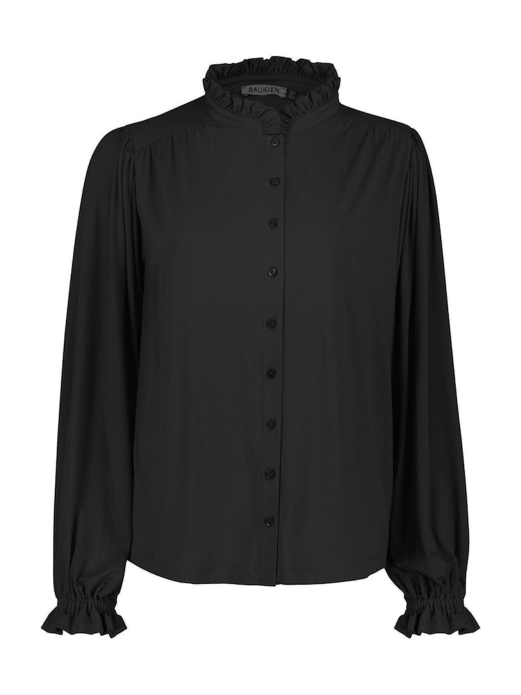 Baukjen Sima Frill Detail Black Blouse - Image 5 of 5