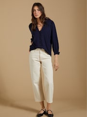 Baukjen Blue Annie Ruffle Collar Blouse - Image 3 of 3