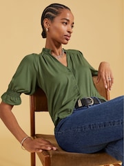 Baukjen Green Noa Short Sleeve Blouse - Image 2 of 5