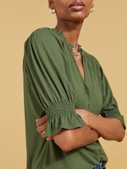 Baukjen Green Noa Short Sleeve Blouse - Image 3 of 5