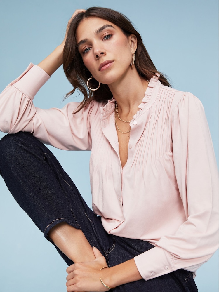 Baukjen Pink Imken Long Sleeve Blouse - Image 1 of 5 Baukjen Pink Imken Long Sleeve Blouse - Image 1 of 5