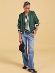 Baukjen Green Gretchen Bomber Jacket with Lenzing™ Ecovero™ - Image 2 of 4