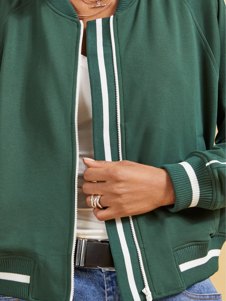 Baukjen Green Gretchen Bomber Jacket with Lenzing™ Ecovero™ - Image 4 of 4