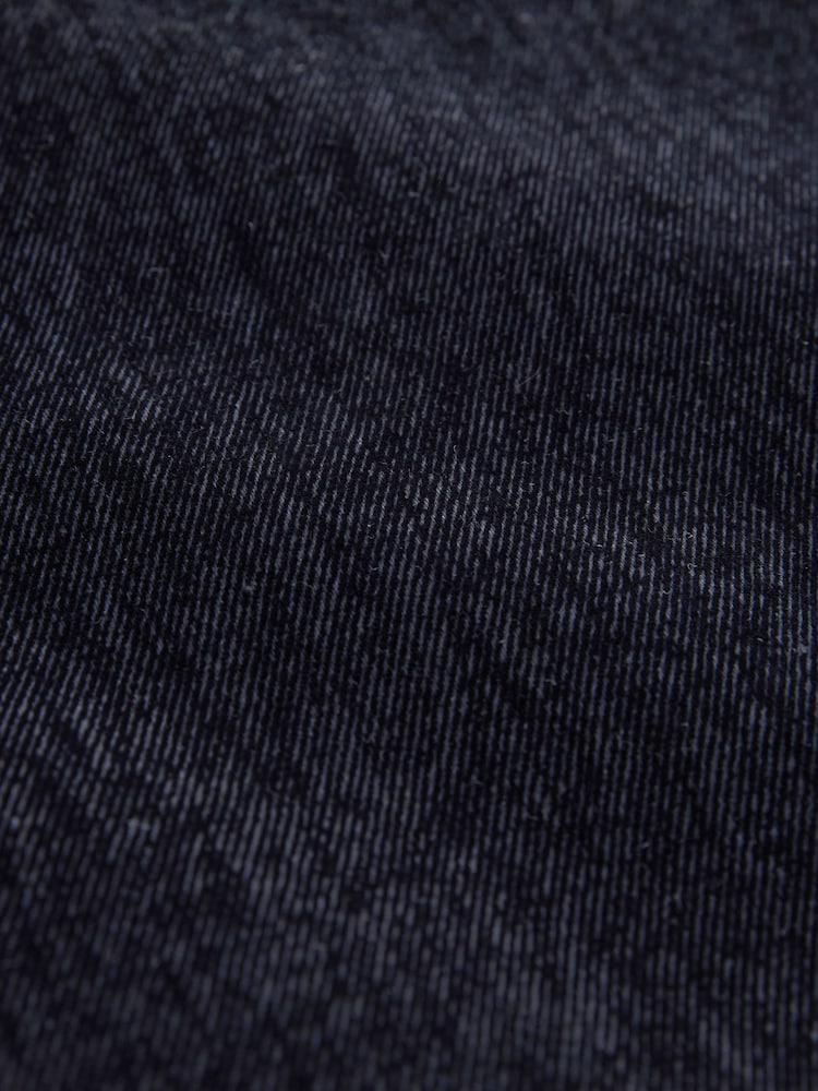 Navy Blue Flocked Mini Dress - Image 6 of 6