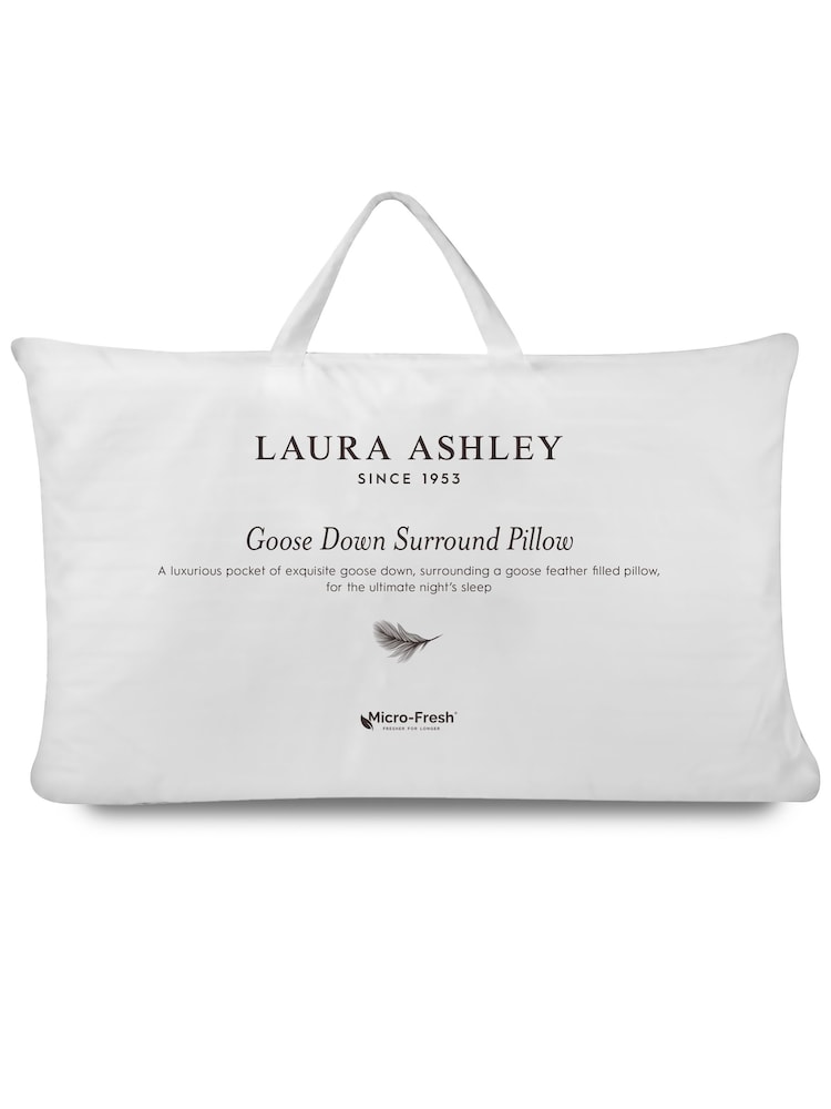 Laura Ashley White Luxury Goose Down Surround Pillow - Image 2 of 3
