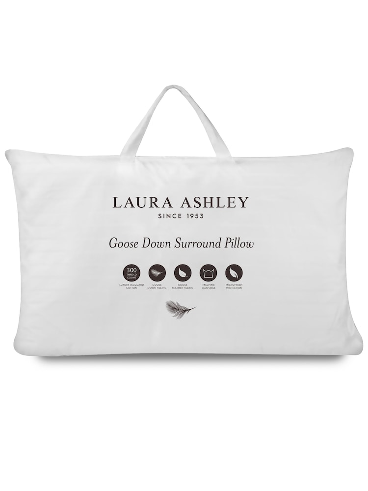 Laura Ashley White Luxury Goose Down Surround Pillow - Image 3 of 3