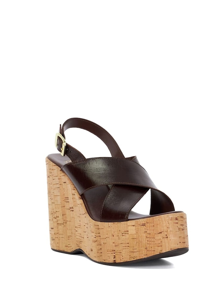 Braun - Dune London Kaiden Chunky Cork Wedge Sandals - Bild 2 von 6 Braun - Dune London Kaiden Chunky Cork Wedge Sandals - Bild 2 von 6