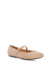 Dune London Pink Mary Jane Heida Flexible Sole 100% Cotton Shoes - Image 3 of 6