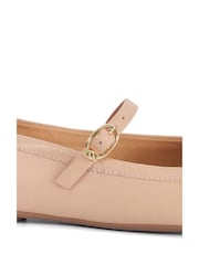 Dune London Pink Mary Jane Heida Flexible Sole 100% Cotton Shoes - Image 6 of 6