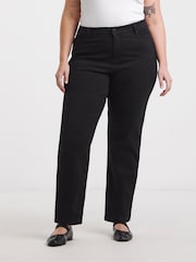 Simply Be Black Petite 24/7 Straight Leg Jeans - Image 1 of 6