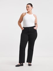 Simply Be Black Petite 24/7 Straight Leg Jeans - Image 5 of 6