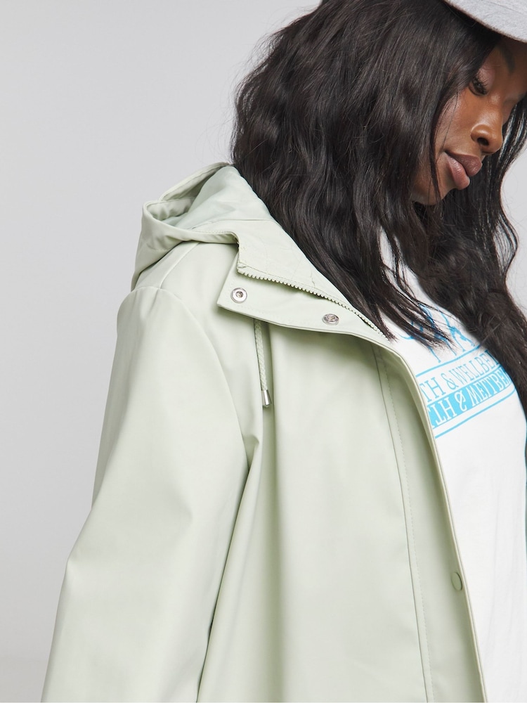 Simply Be Green Rubberised Rain Coat - Image 4 of 4