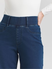 Simply Be Blue Wide Leg Pull On Jeggings - Image 3 of 5